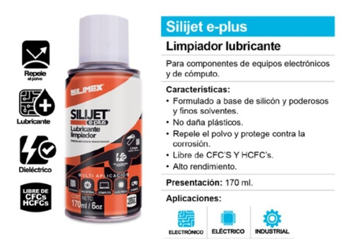 Silimex Silijet E-plus De 170 Ml - Caja 25 Pza.