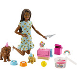 Muñeca Barbie Party Playset 2 De 115 Pulgadas Para Morena Y