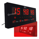 Relogio Led Grande Calendario Alarme Casa Cozinha Comercio