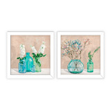 Kit 2 Quadros Decorativos Banheiro,toalete,lavabo, Vasos