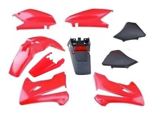 Kit De Plasticos Xr 250 Tornado 9 Piezas Rojo Top Racing Dm