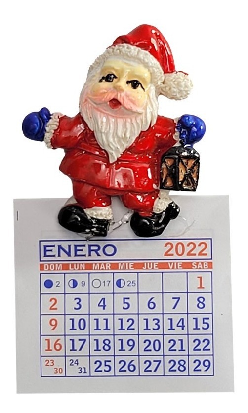 Imán navideño c/calendario X10 unidades