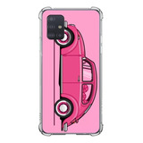 Capa Capinha Proteção Anti Shock Fusca Rosa Para Samsung 