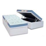 Cama Baú Solteiro: Colchão D45 Castor  Sleep Max Duplo+box 