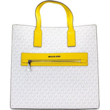 Bolso Grande Michael Kors Kenly North South White Mk Citrus