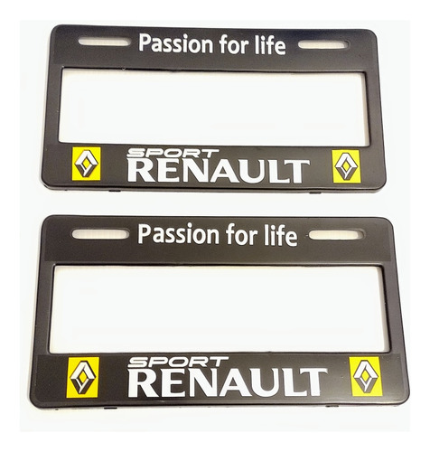 Par Porta Placas Genérico Numérico Renault Sport