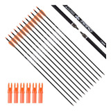 Carbon Arrow Practice Hunting Arrows With Removable Tips For