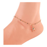 Pulsera De Tobillo, Tobillera Acero Inoxidable Estrella Mar 