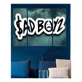 Cuadro Decorativo Junior H Sad Boyz Musica Sala En 3 Piezas 