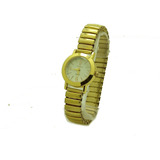 Relógio Feminino Dourado Pulseira Elastica Pequeno Cor Do Fundo Branco