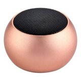 Caixinha Som 3w Amplificada Bluetooth Tws Metal Mini Speaker Cor Rosa