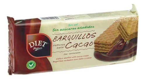 Barquillos Rellenos De Cacao Diet Radisson 200 Grs