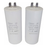 Kit 2pz Capacitor 150mfd Terminal Condensador 150uf Luz 250v