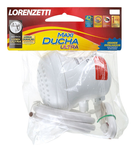 Chuveiro Elétrico De Parede Lorenzetti Maxi Ducha Ultra Branco 5500w 220v