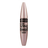 Máscara De Pestañas Lash Sentational Waterproof Maybelline Color Negro