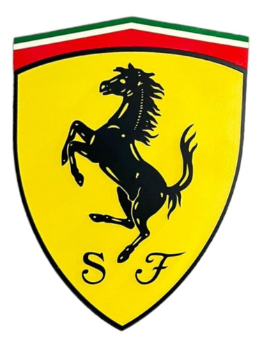 Cuadro Relieve Pared Ferrari Decoracion 3d Logos