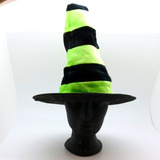 Sombrero Bruja Verde Con Negro Halloween