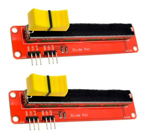 2 Piezas Módulo De Potenciómetro Lineal Deslizante De 10k