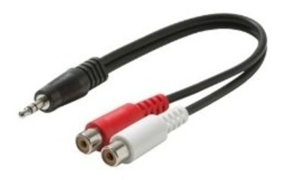 Cable Mini Plug 3.5 A 2 Rca  Hembra 1,50 Mts