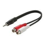 Cable Mini Plug 3.5 A 2 Rca  Hembra 1,50 Mts