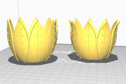 Macetas Set Forma De Hoja Archivo Stl Para Impresion 3d 