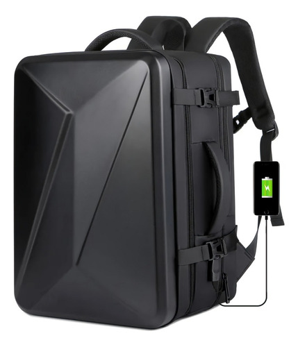 Mochila Carcasa Dura Gran Capacidad Impermeable Para Macbook