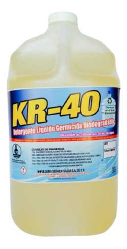 Kr-40 Detergente Lavado Externo Del Garrafón Biodegradable