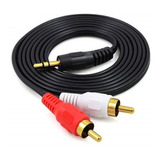 Cable De Audio Plug 3.5 A 2 Rca Estereo De 3 Metros