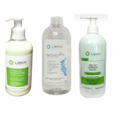 Kit Emulsion Limpieza+ Agua Micelar+ Gel Mixto 500ml Libra