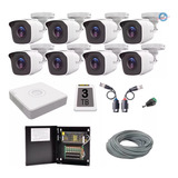 Kit 8 Camaras Hikvision 2 Mpx Cctv 3tb Dvr 8 Ch