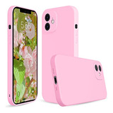 Funda Para iPhone 12 Crystal Rosa Silicon Liquido-02