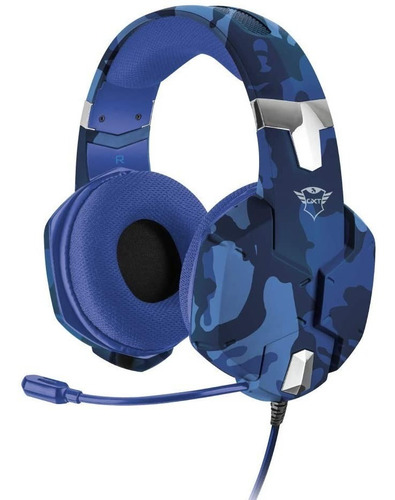 Headset Carus Azul Camo Ps4, Pc, Xbox, Soy Gamer 