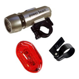 Kit Farol Lanterna Pisca Iluminação Leds Para Bike Bicicleta