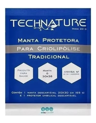 Cx 50 Mantas Para Criolipólise Technature - Tam G - Anvisa