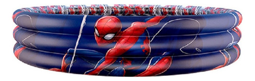 Piscina Inflável Redondo Etitoys Spiderman 130l Azul-escuro Sacola