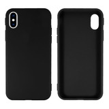 Capa Silicone Slim Flexível Compatível Com iPhone XS Max Cor Preto