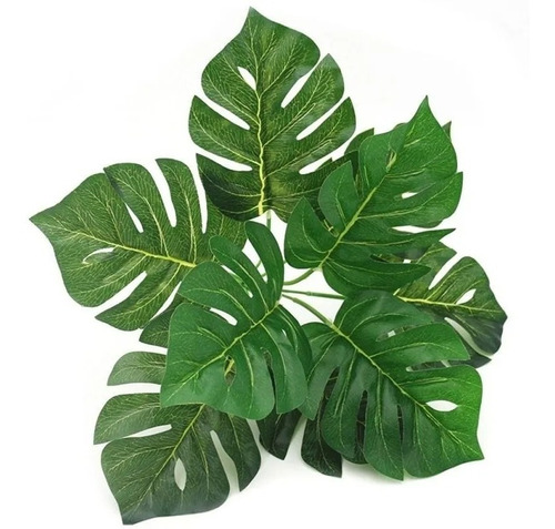 Planta Artificial Costilla Adan 35 Cm  Verde Deco Pack X 6