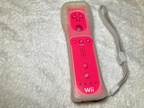Wii Remote Original Nintendo Rosa Pink Silicone Strap Rvl003