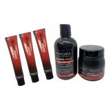 3 Tintura Fidelité 7.66 Color Master+ Shampoo & Mascara Roja