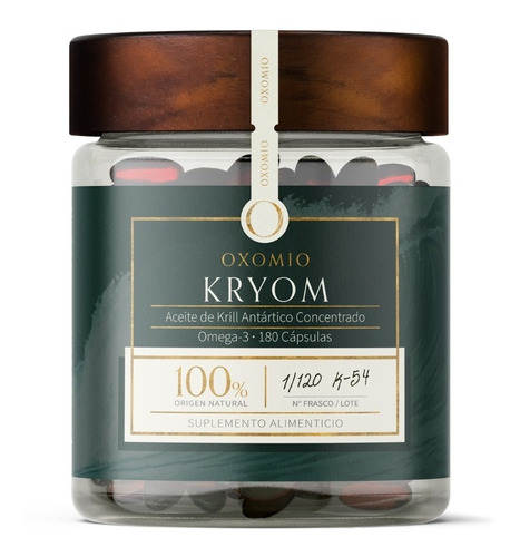 Kryom De Oxomio, 180 Cápsulas, Krill Antártico Concentrado.