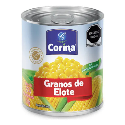 Granos De Elote Lata Corina 225g Premium Sin Conservadores | MercadoLibre