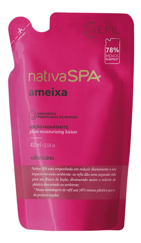 Creme Hidratante Para Corpo Boticário Nativa Spa 400ml Ameixa