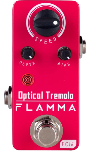 Pedal De Efectos Flamma 3 En 1 Tremolo Red