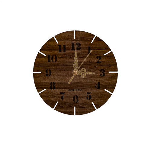 Reloj Madera Redondo Reloj  20cm Corte Laser