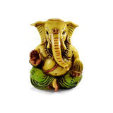 Figura De Lord Ganesha En Resina Pintada A Mano 5 