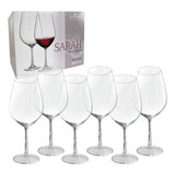 Bohemia Sarah Jogo 6 Taças Vinho 850ml Cristal Transparente Cor Translúcido