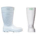 Bota Blanca Pvc Caucho Puntera Caña Alta Robusta Guerrera 