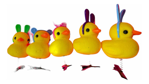 5 Patitos Para Cabello Kawaii Broche Con Diadema