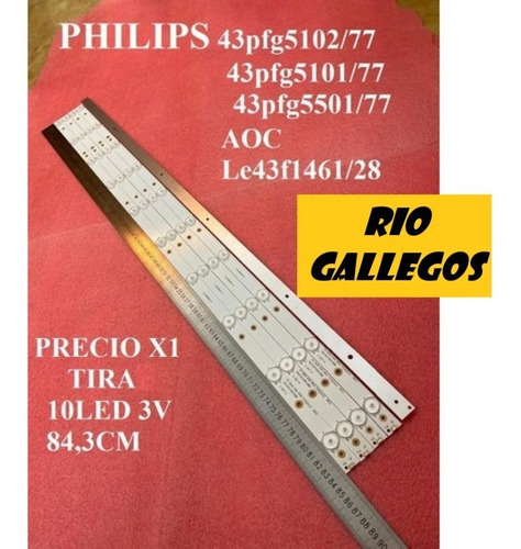 Kit Tiras Led Philips 43pfg5501/77 43pfg5102/77