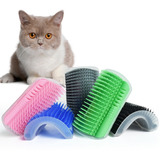 Kit 2 Coçadinhas Massageador Para Gatos Com Catnip Roçador Cor Cinza